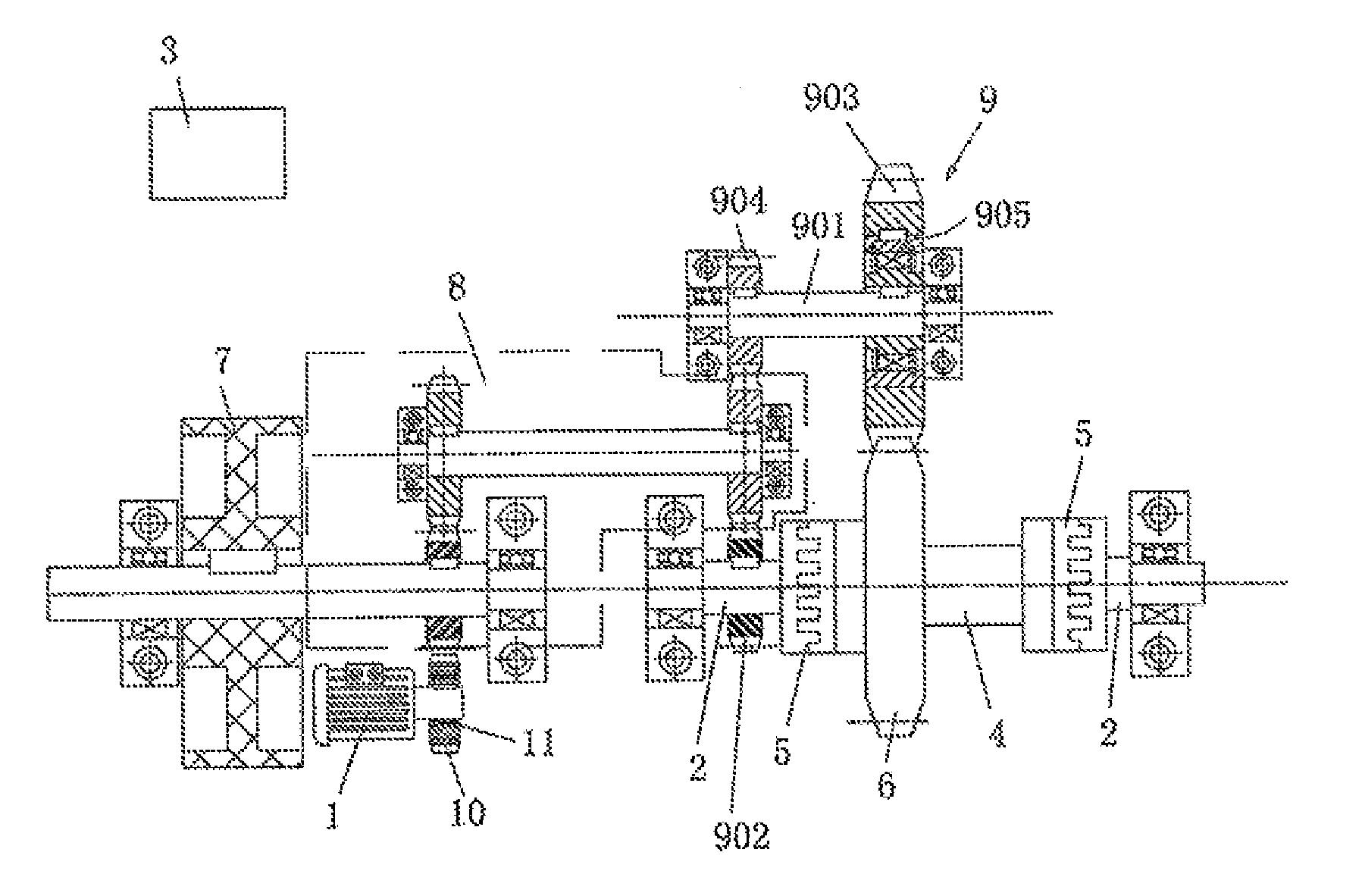 Flywheel energy storage oil pumping machine