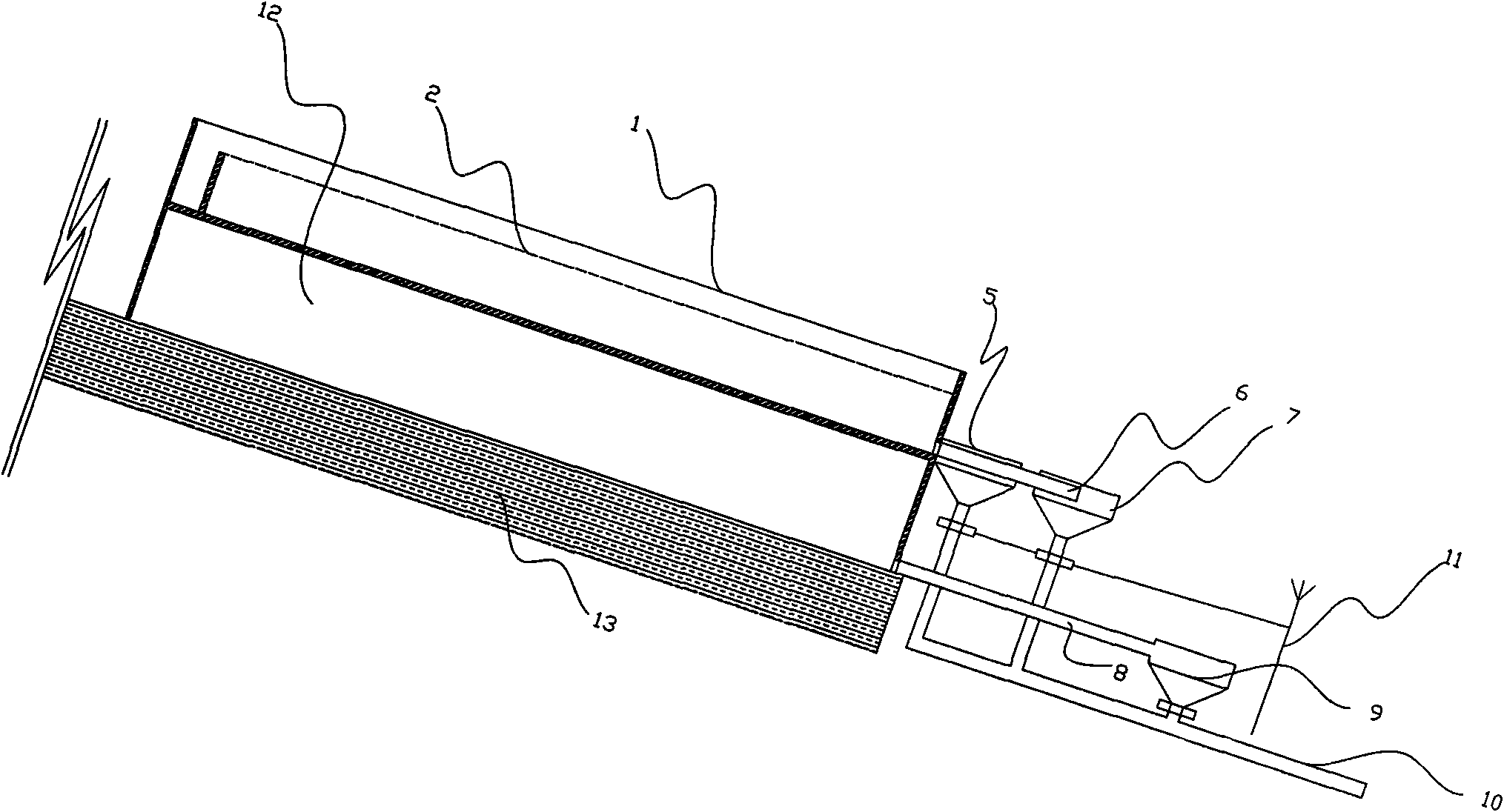 Hillside point rainfall runoff measurement method