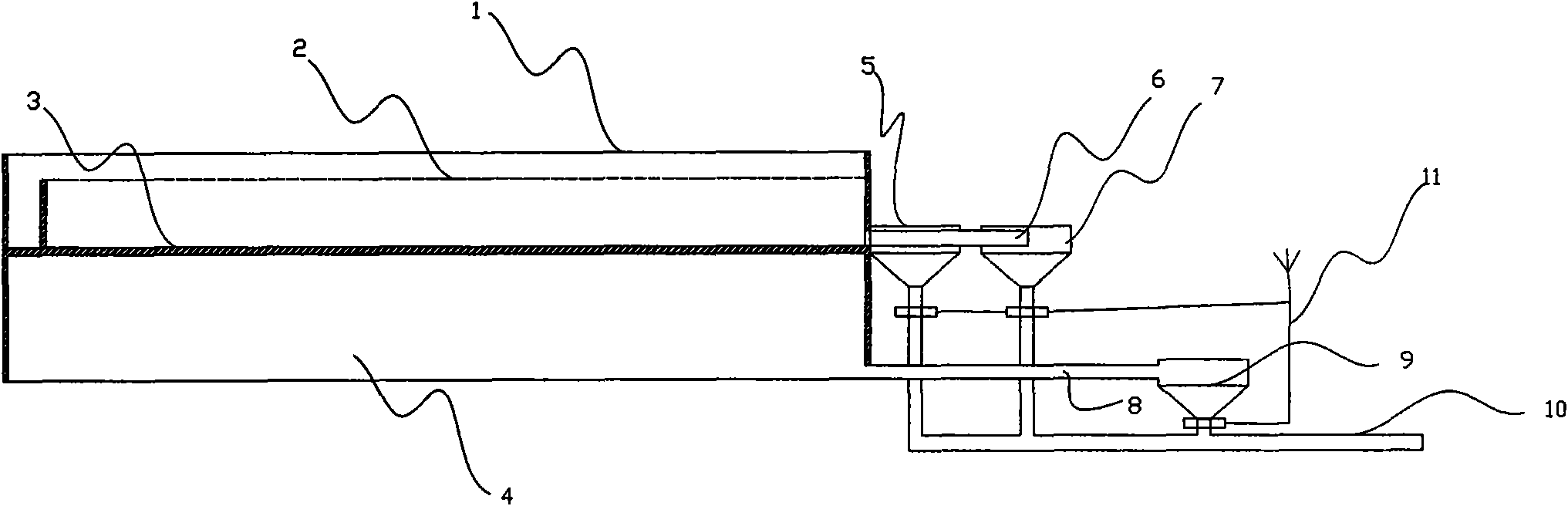 Hillside point rainfall runoff measurement method