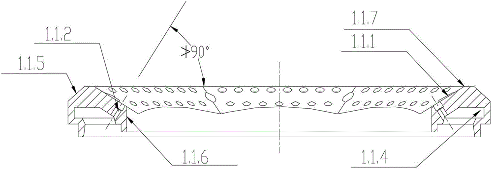 Gas cooker with array parallel flame internal flame burners