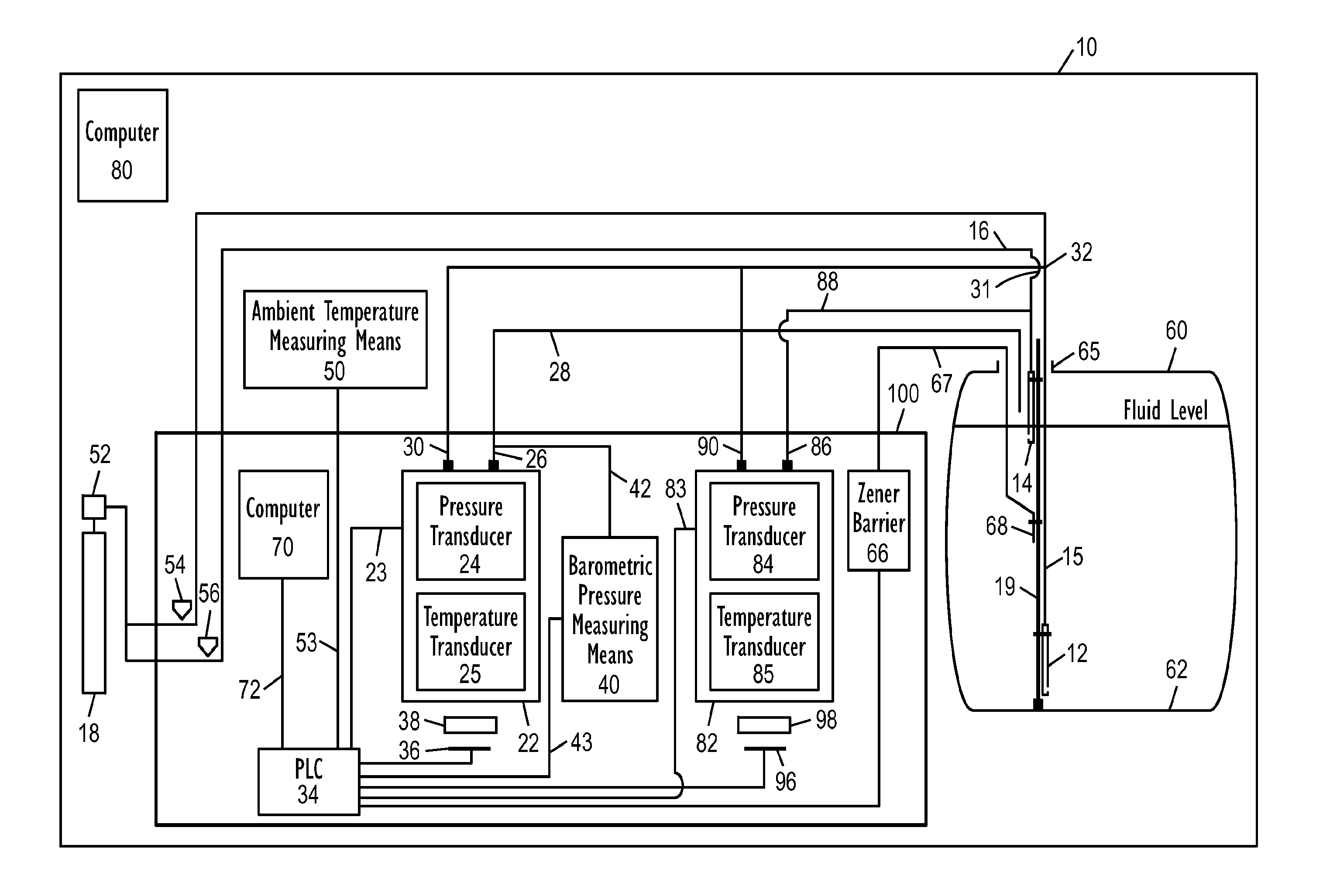 Method and apparatus for leak detection in horizontal cylindrical storage tanks