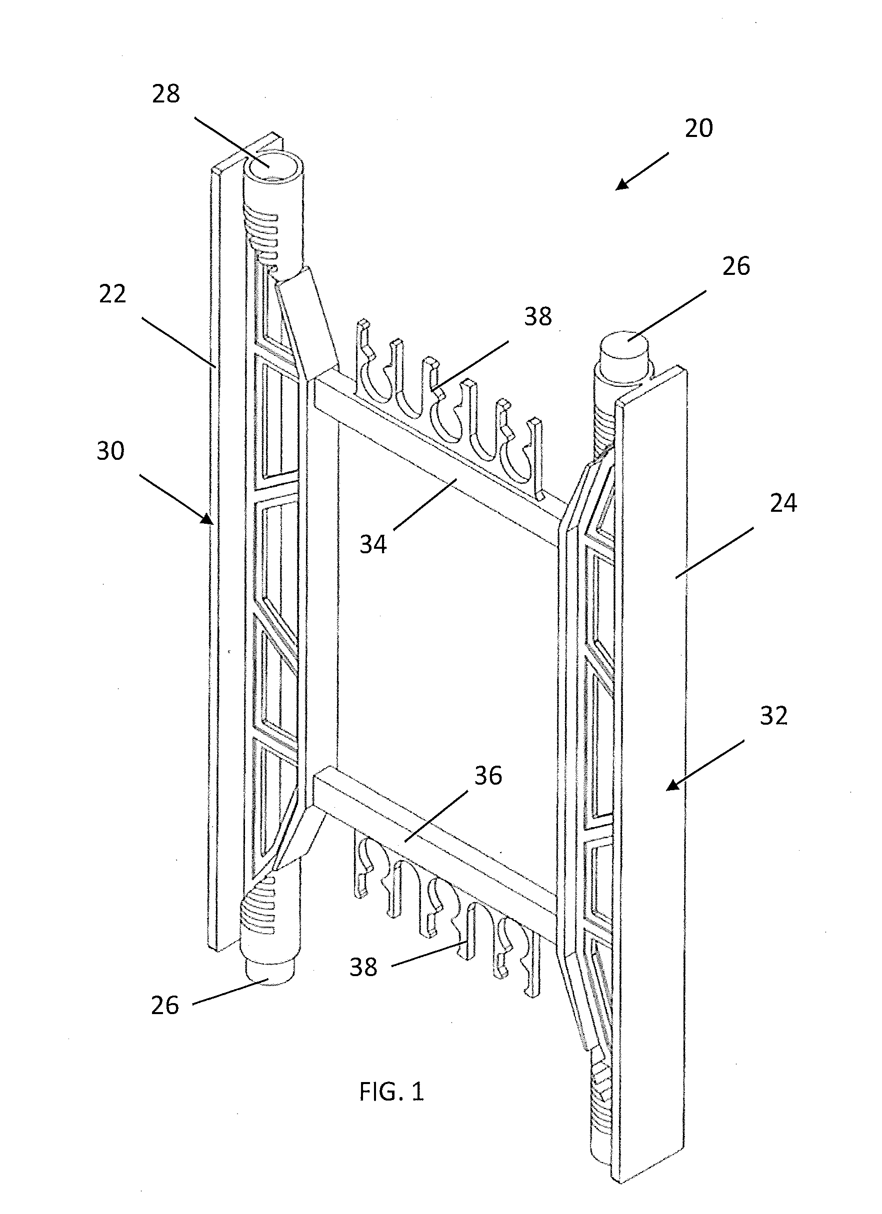 Interlocking web for insulated concrete forms