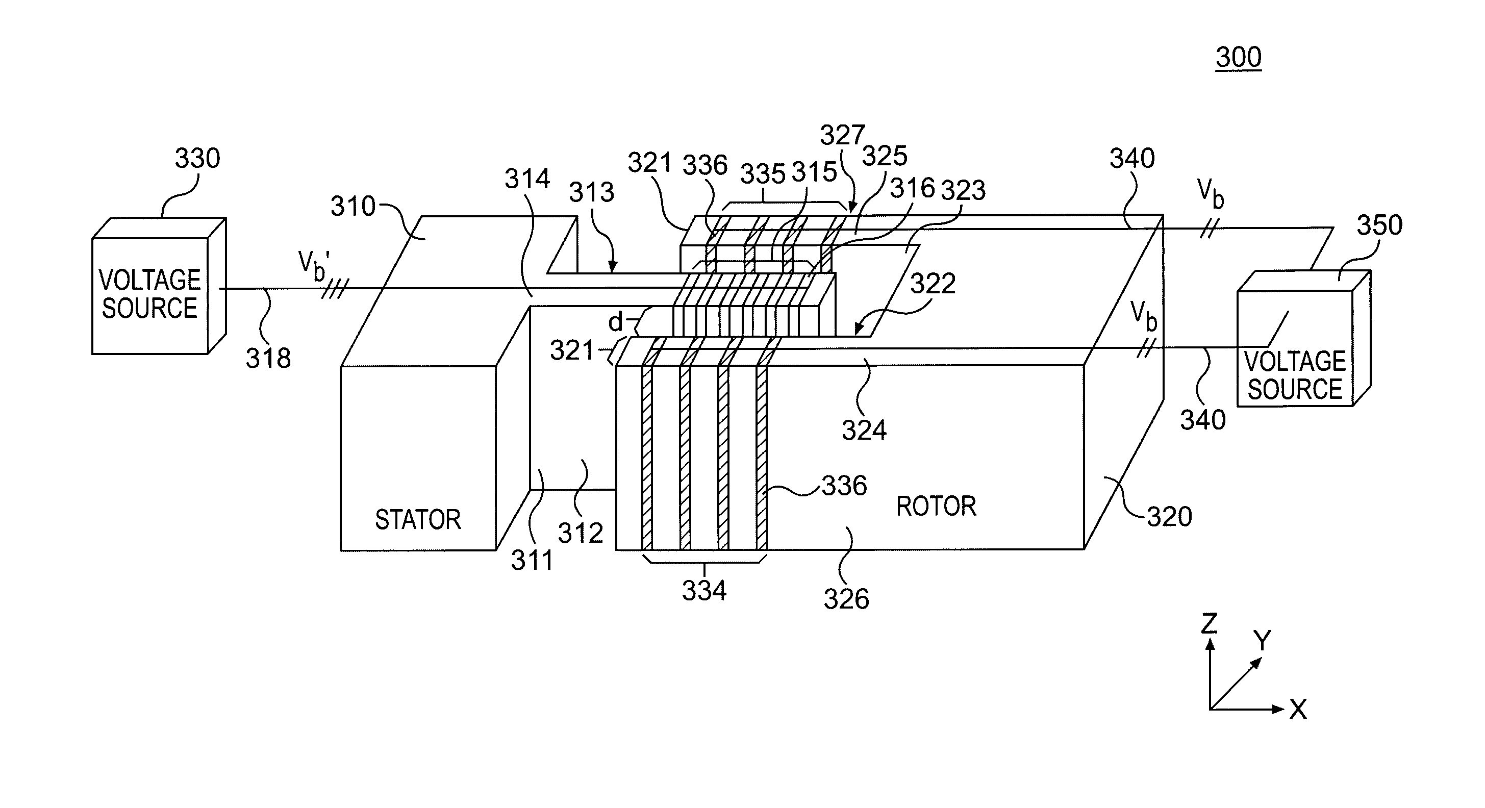 Stepping electrostatic comb drive actuator