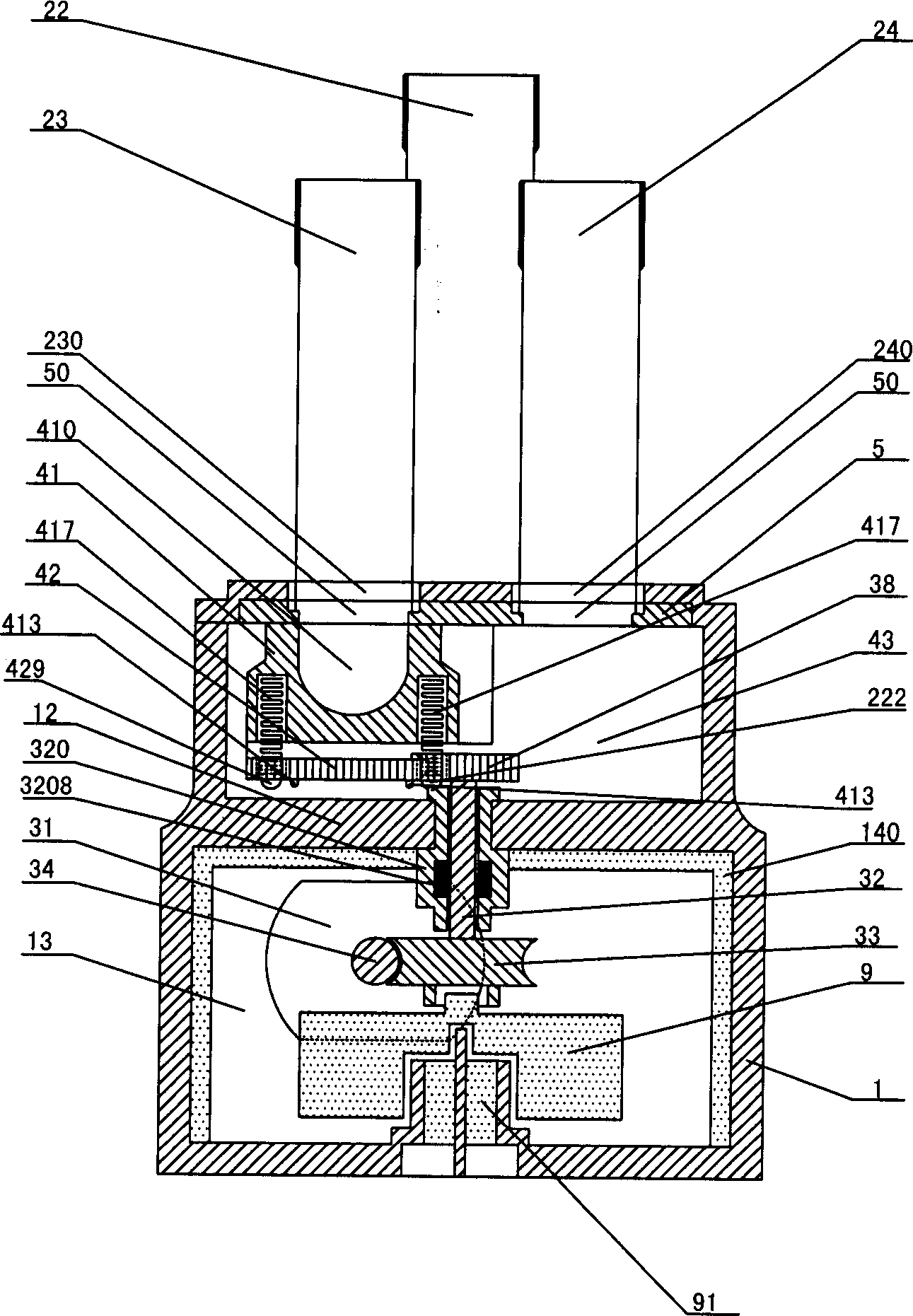 Photoelectrically controlled eccentric-positioning one-arm four-way reversing valve