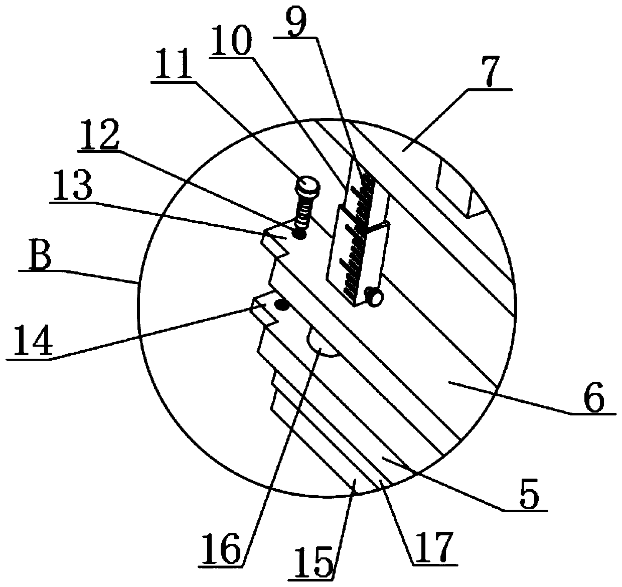 Work piece flatness detection device based on die machining