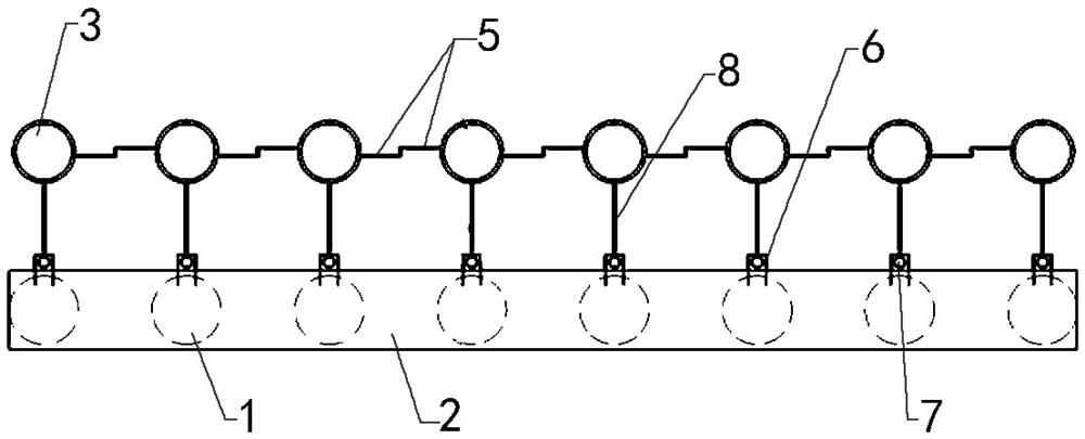 Double-row pile structure with water stopping function and construction method thereof