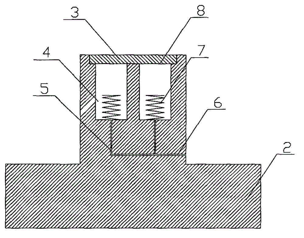 Squeeze head used for rock conventional triaxial test acoustic emission test