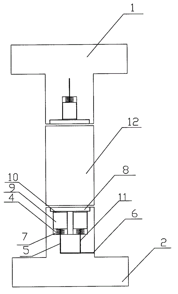 Squeeze head used for rock conventional triaxial test acoustic emission test