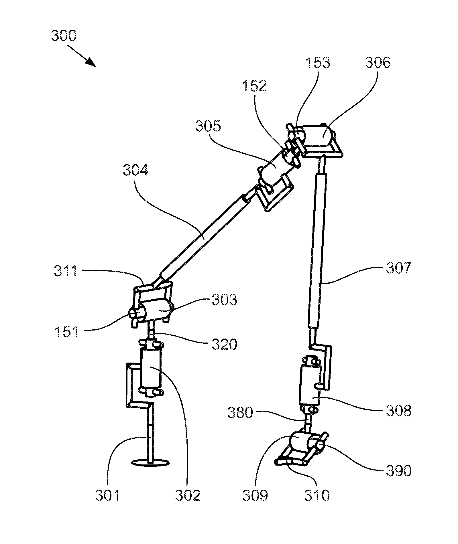 Articulated mechanical arm equipped with a passive device for compensation for gravity