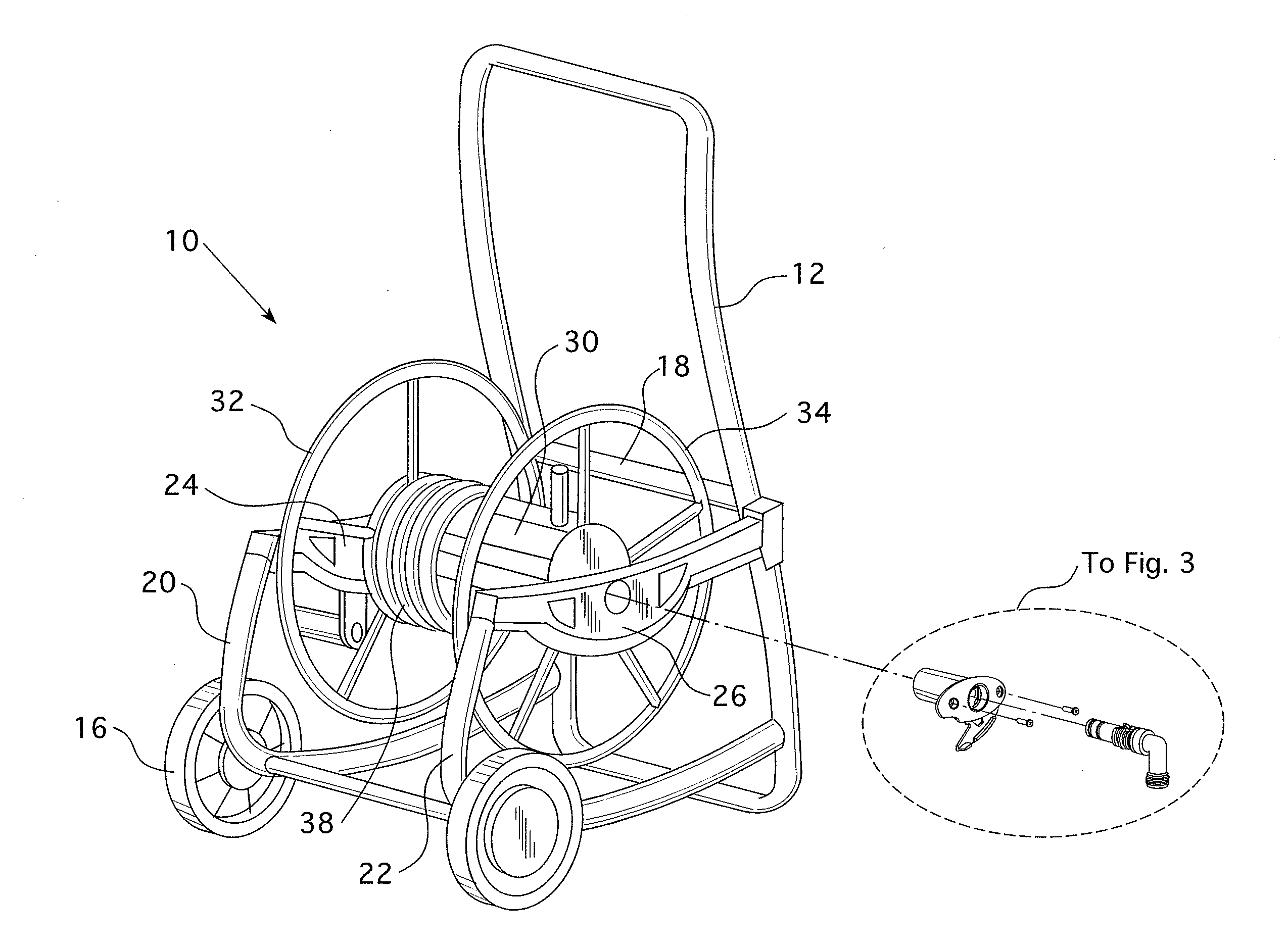 Poly-metal hose reel water system