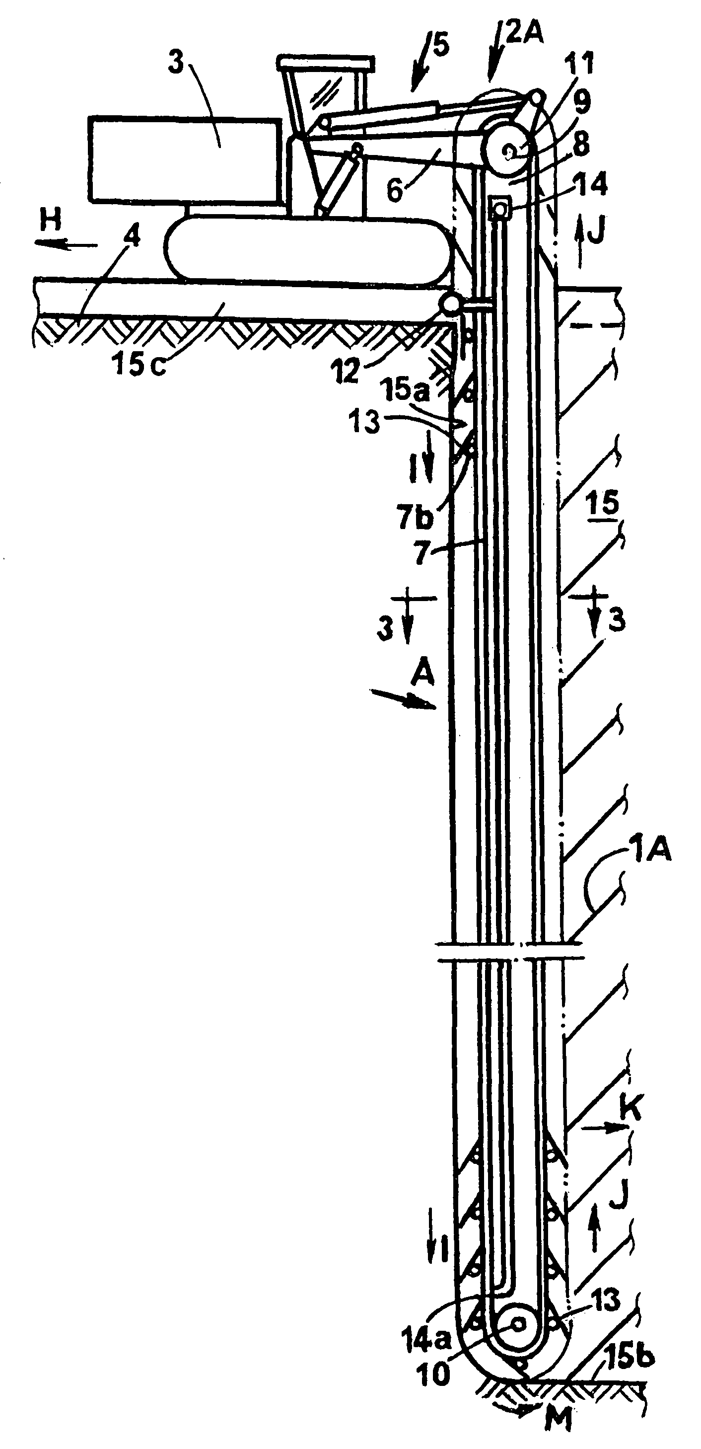 Apparatus and a method for constructing an underground continuous filling wall and stratum