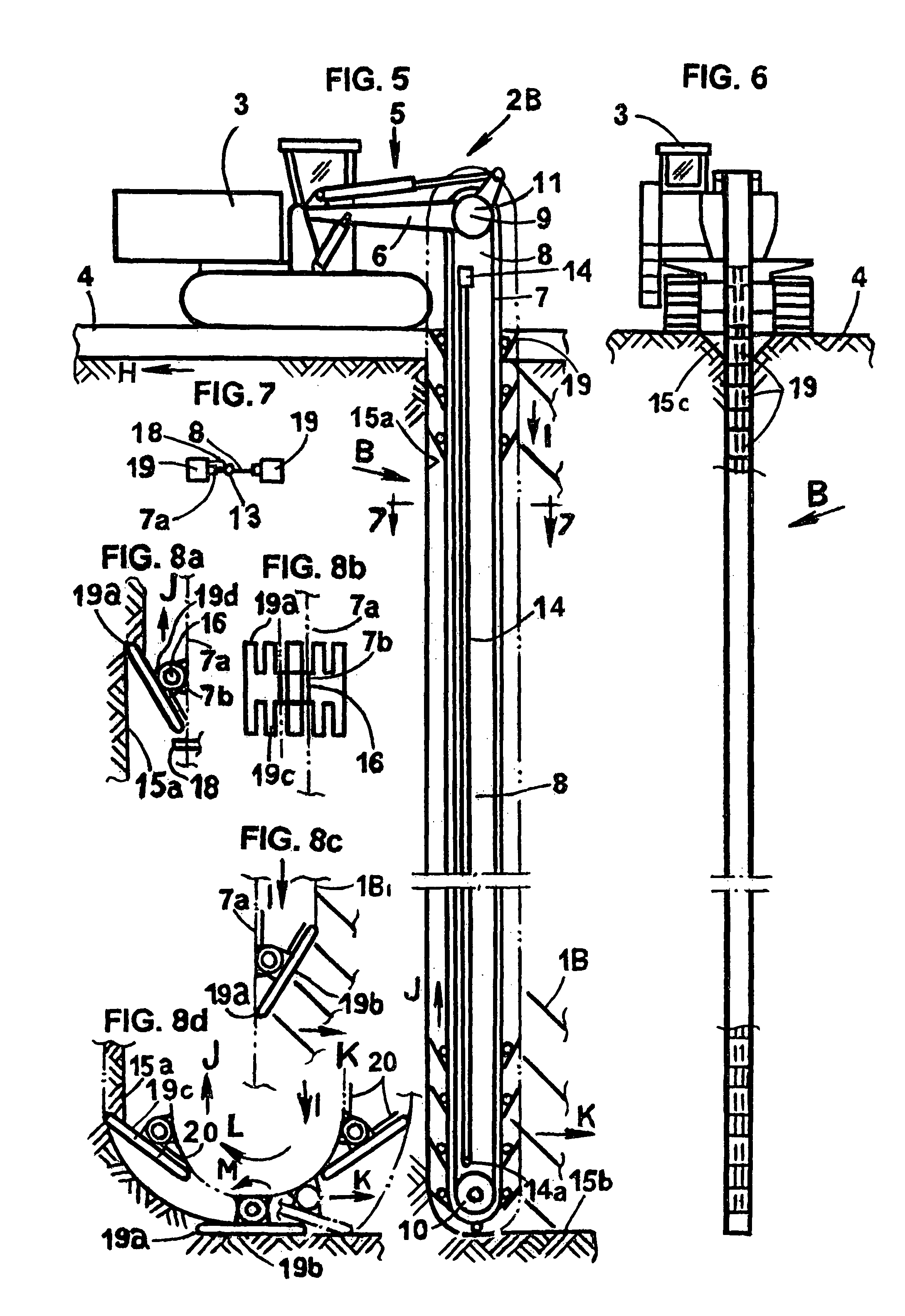 Apparatus and a method for constructing an underground continuous filling wall and stratum