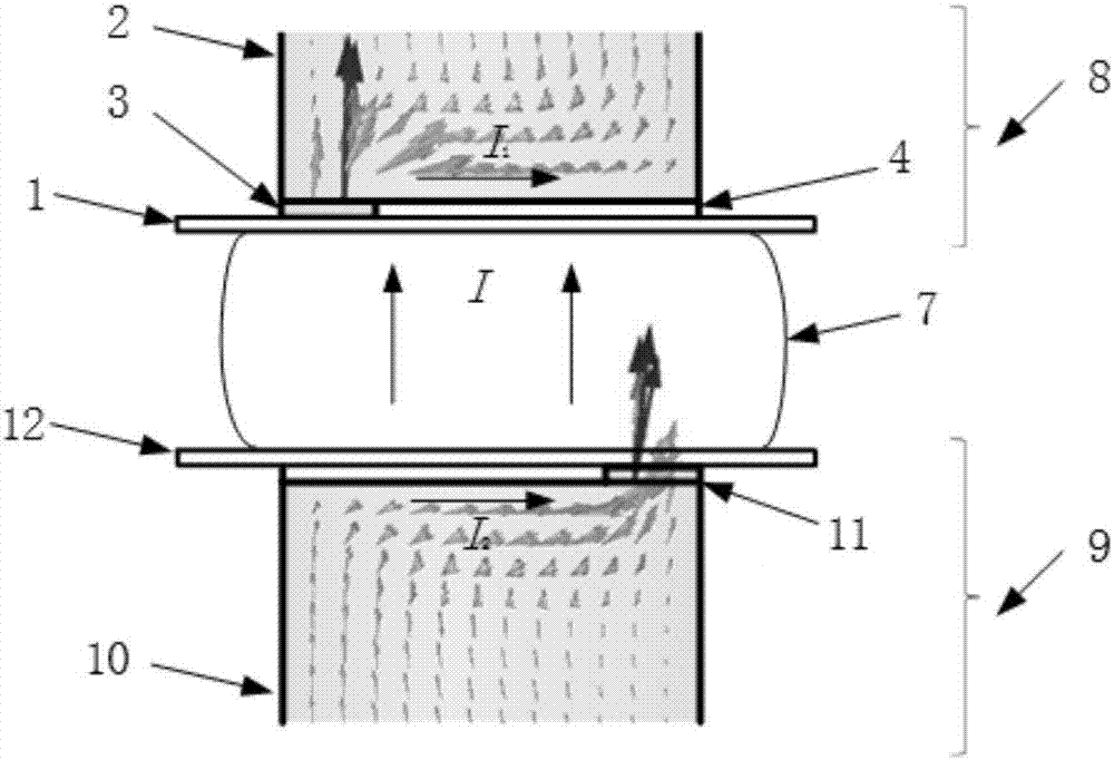 U-shaped longitudinal magnetic contact conductive structure of high-voltage vacuum arc-extinguishing chamber