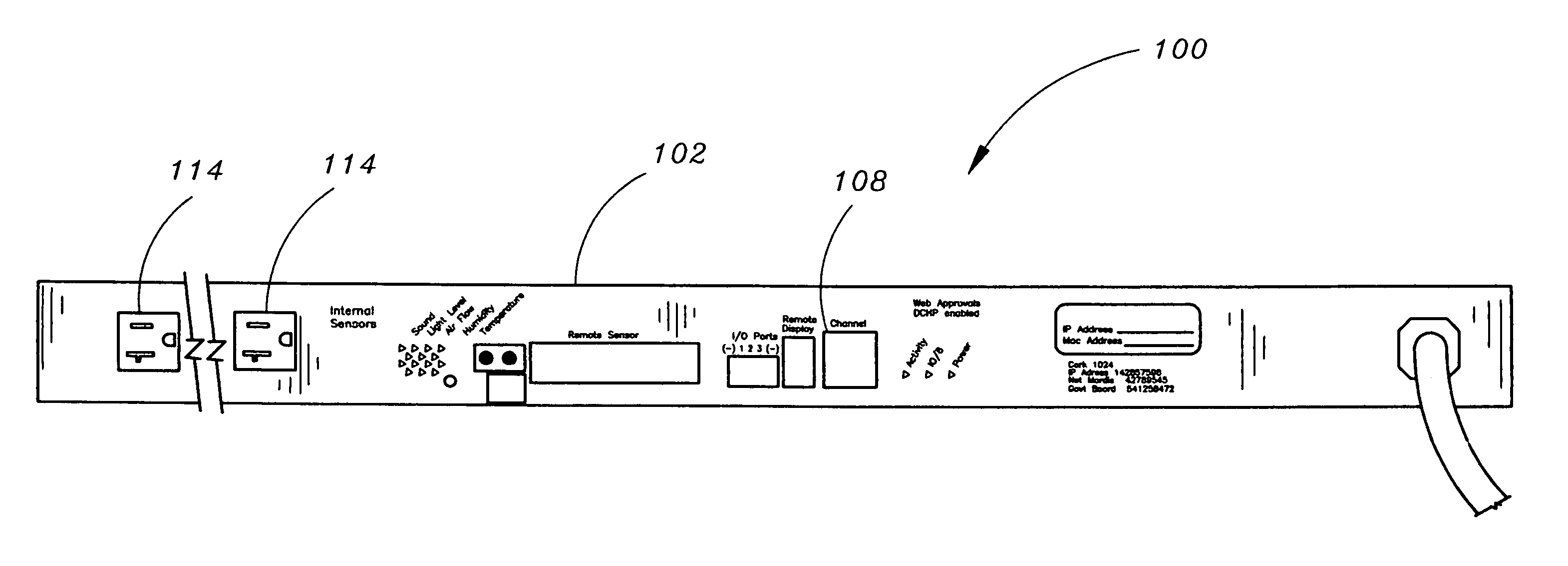 Integrated power and environmental monitoring electrical distribution system