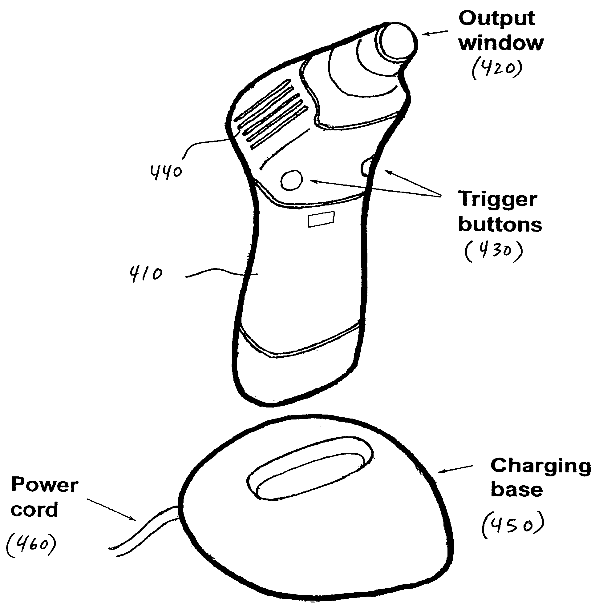 Self-contained, eye-safe hair-regrowth-inhibition apparatus and method