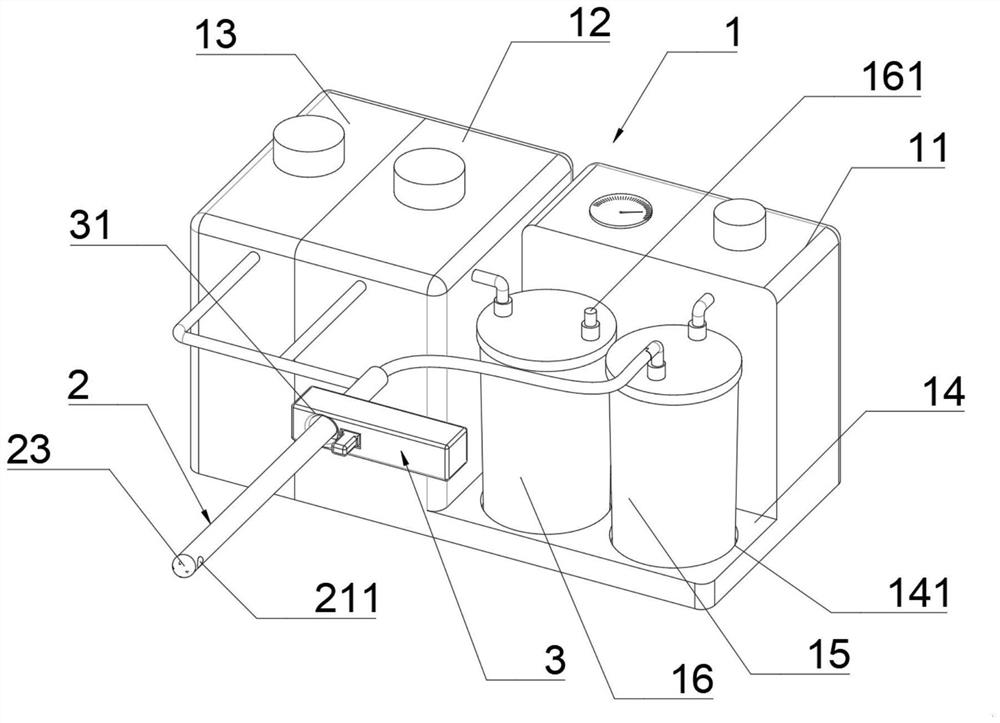 Sputum suction device for pneumology department