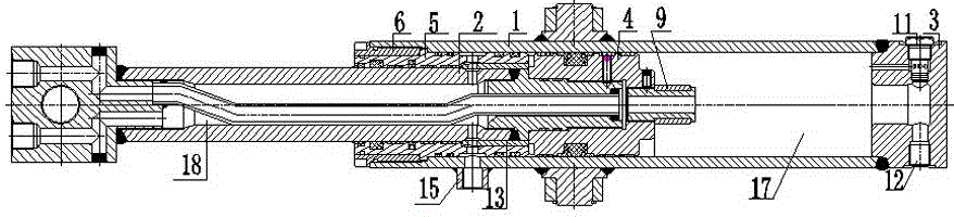 Buffer device for telescopic hydraulic cylinder of folding arm type truck mounted crane