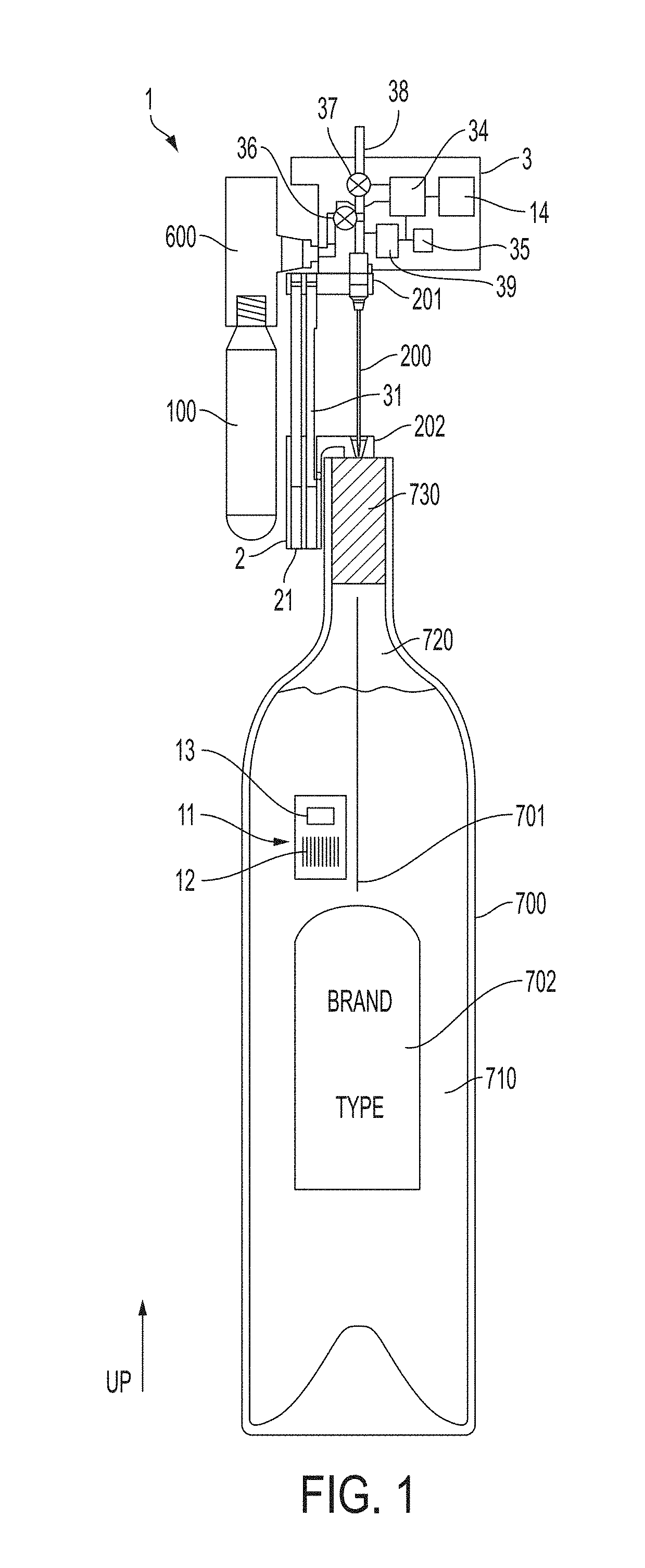 Beverage container identification and dispensing control