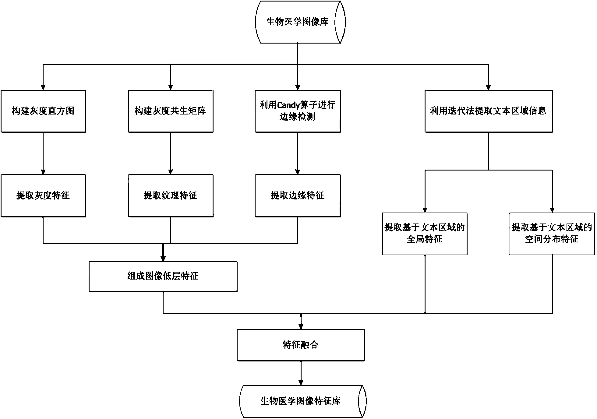 Biomedical image feature extraction method