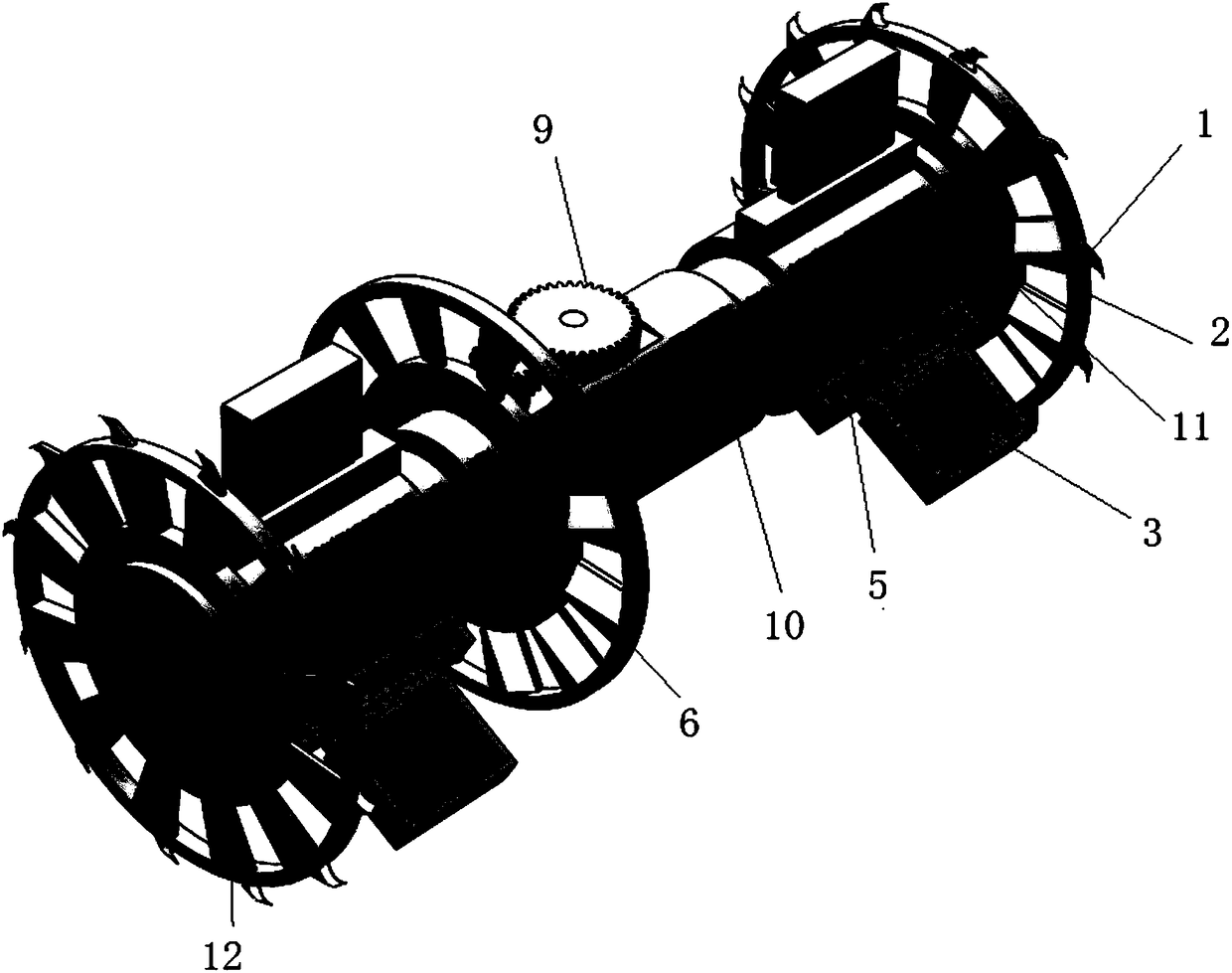 Self-energy-acquisition inner pipe wall cleaning robot