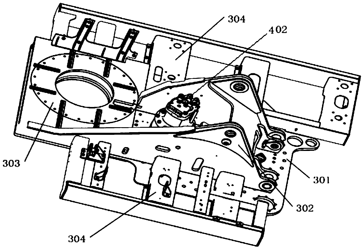 Multi-turning work platform and engineering vehicle