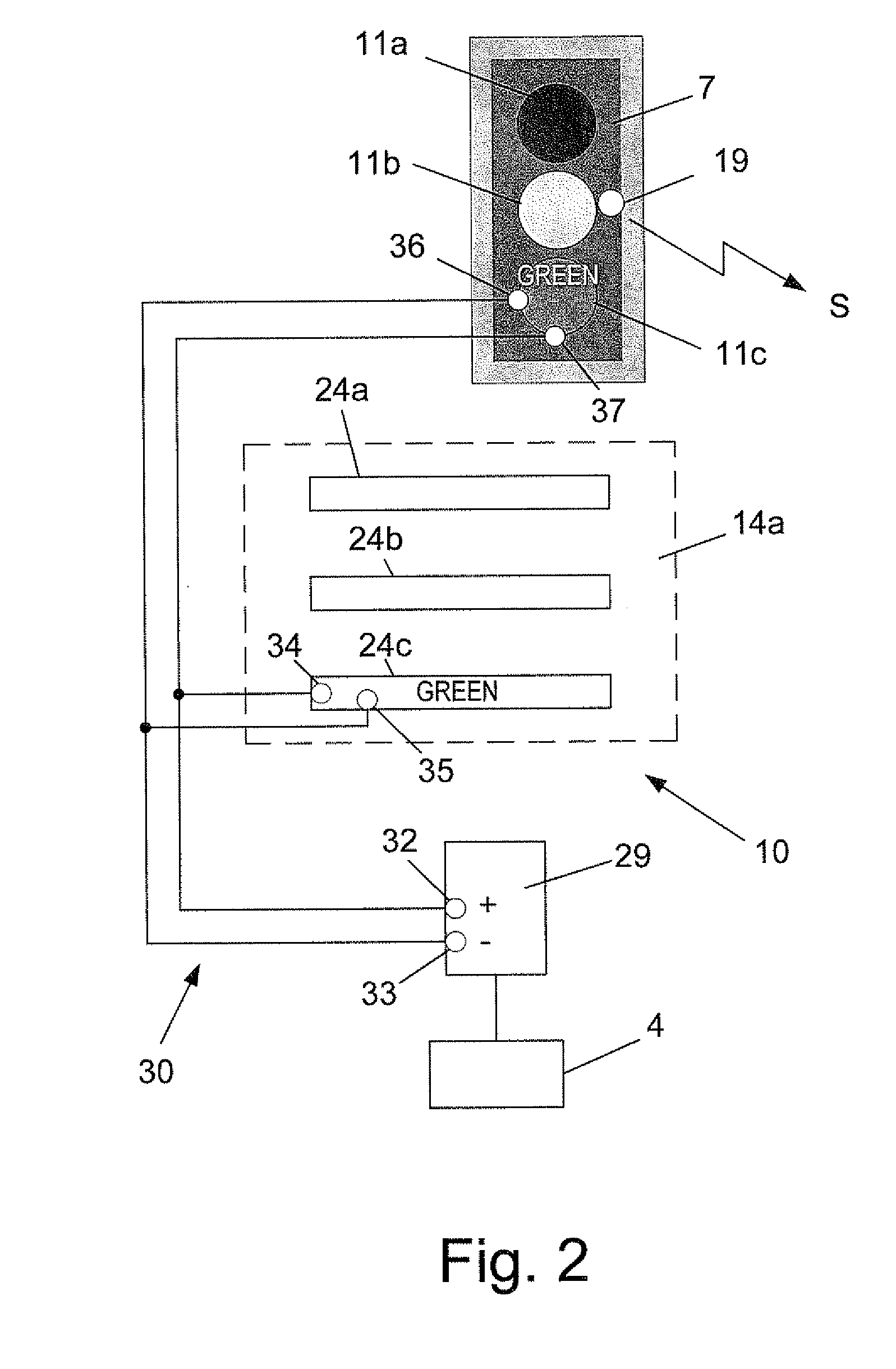 Crossing-located alert system