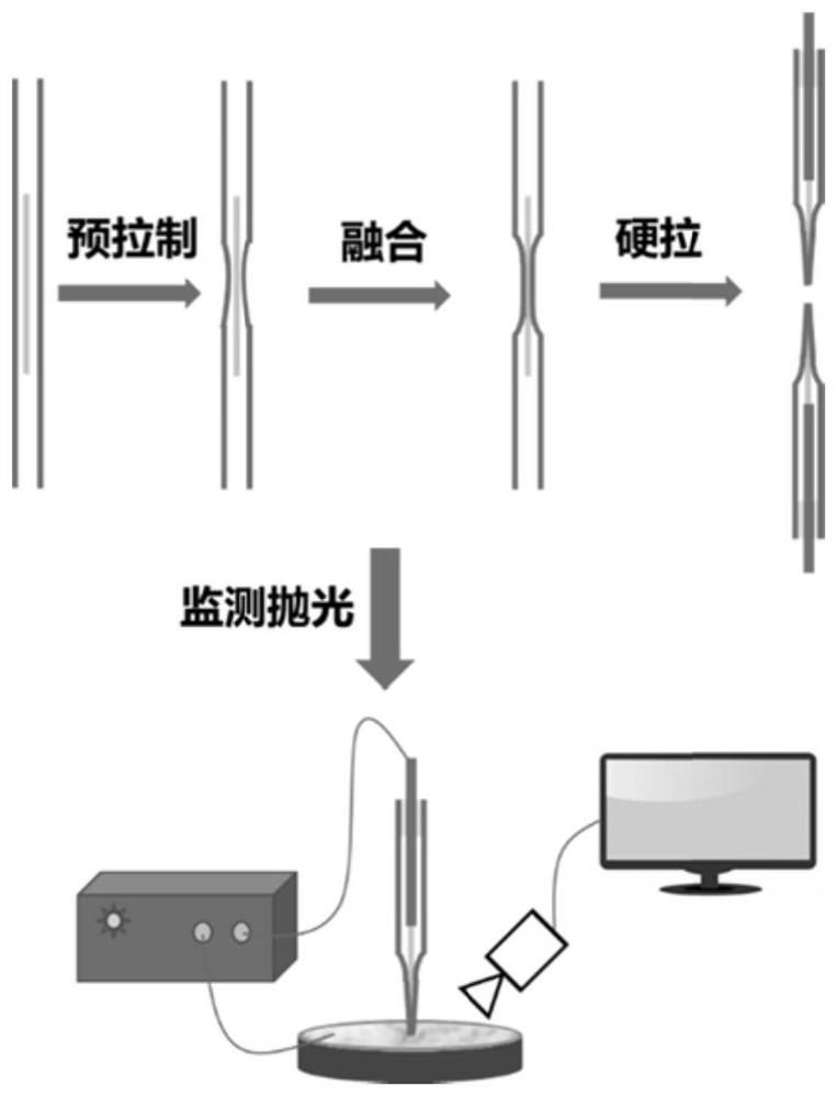 Method for preparing size-controllable nanoneedle type electrode