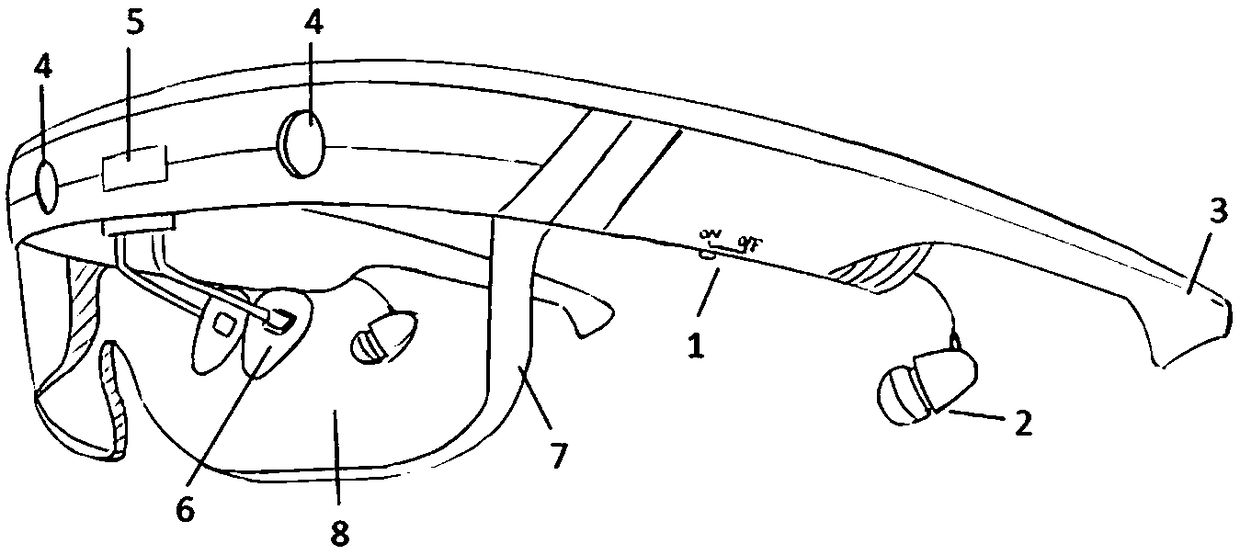 Cloud-based intelligent guiding glasses and guiding method thereof