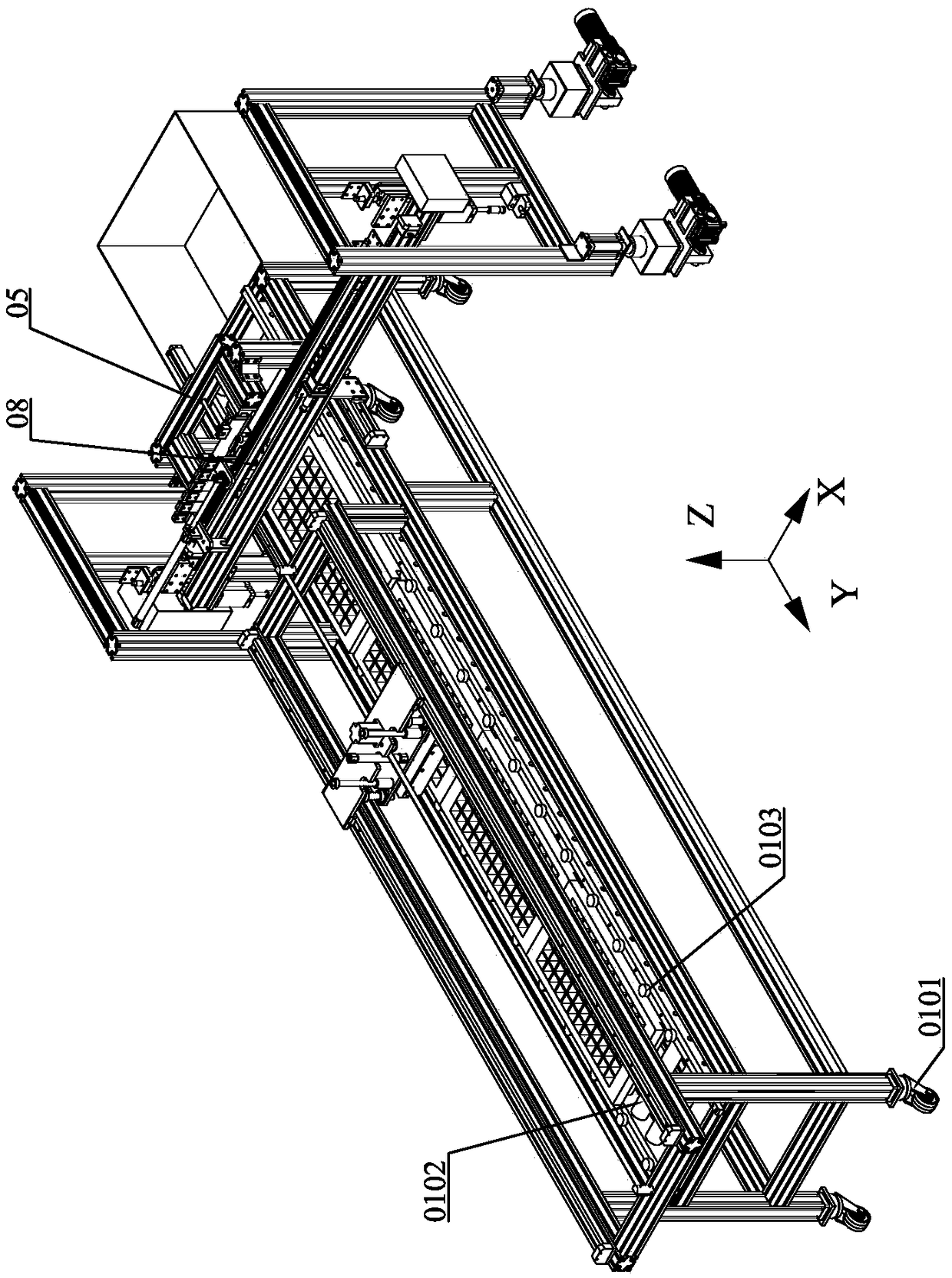 Movable type leaf-vegetable seedling transplantation device