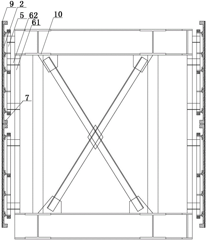 Building corridor type truss integrated structure and construction method thereof