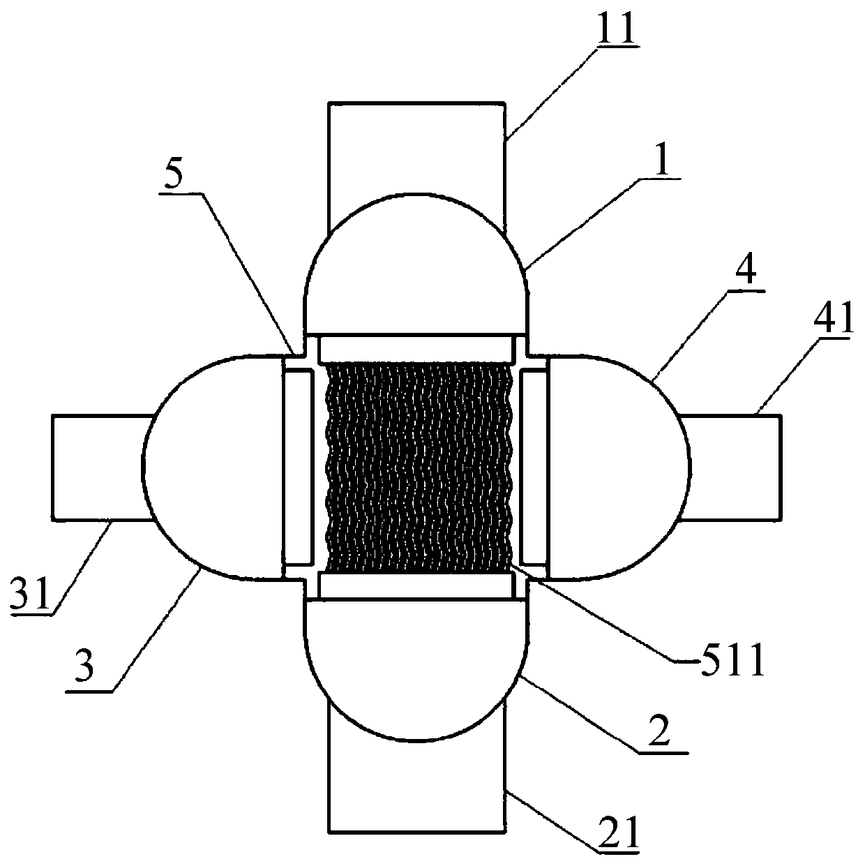 A printed circuit board molten salt heat exchanger with double-layer plate arrangement