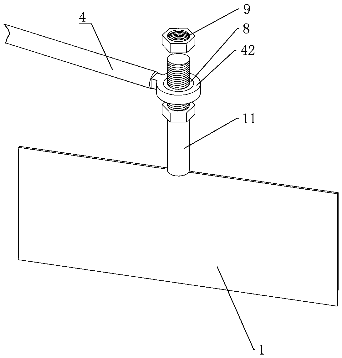 Mortar flat-laying device