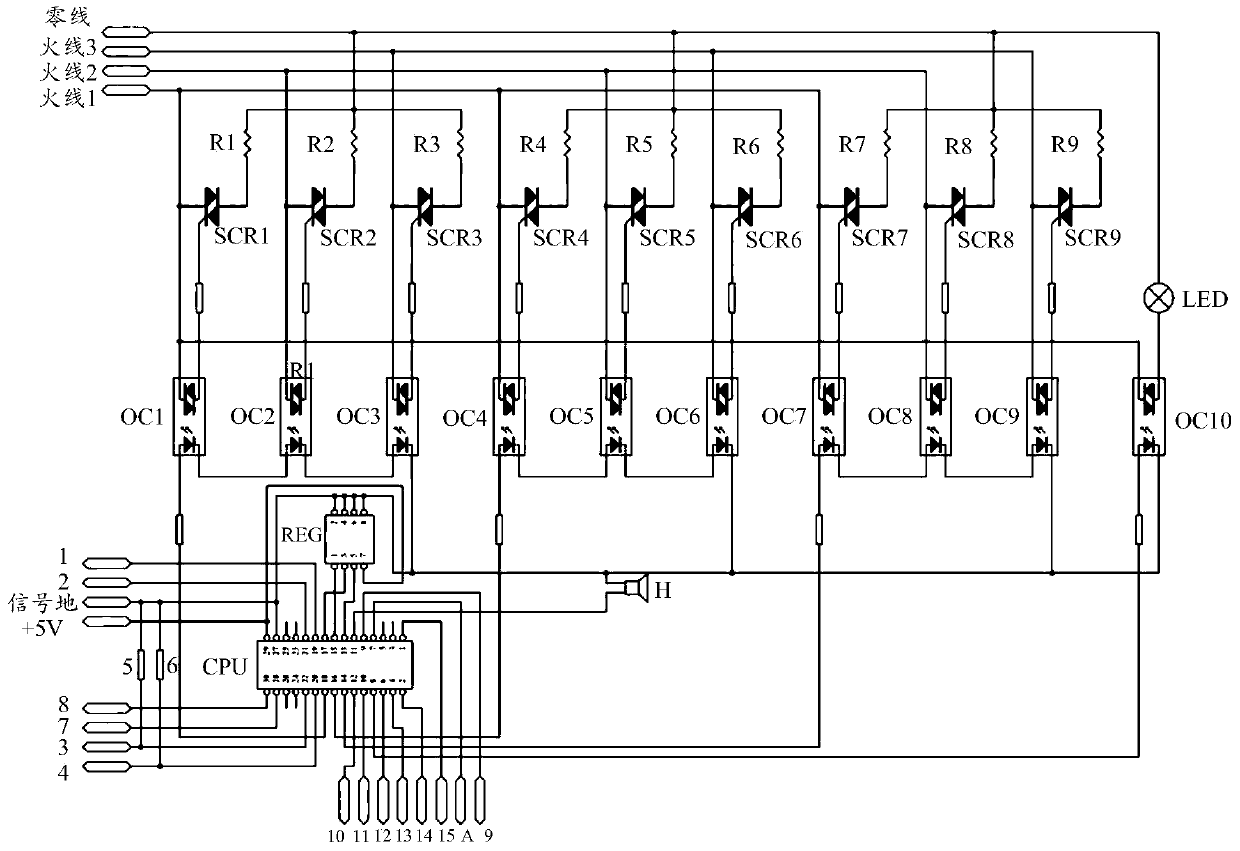 An intelligent silicon controlled temperature control device and temperature control method for an electric heating kiln