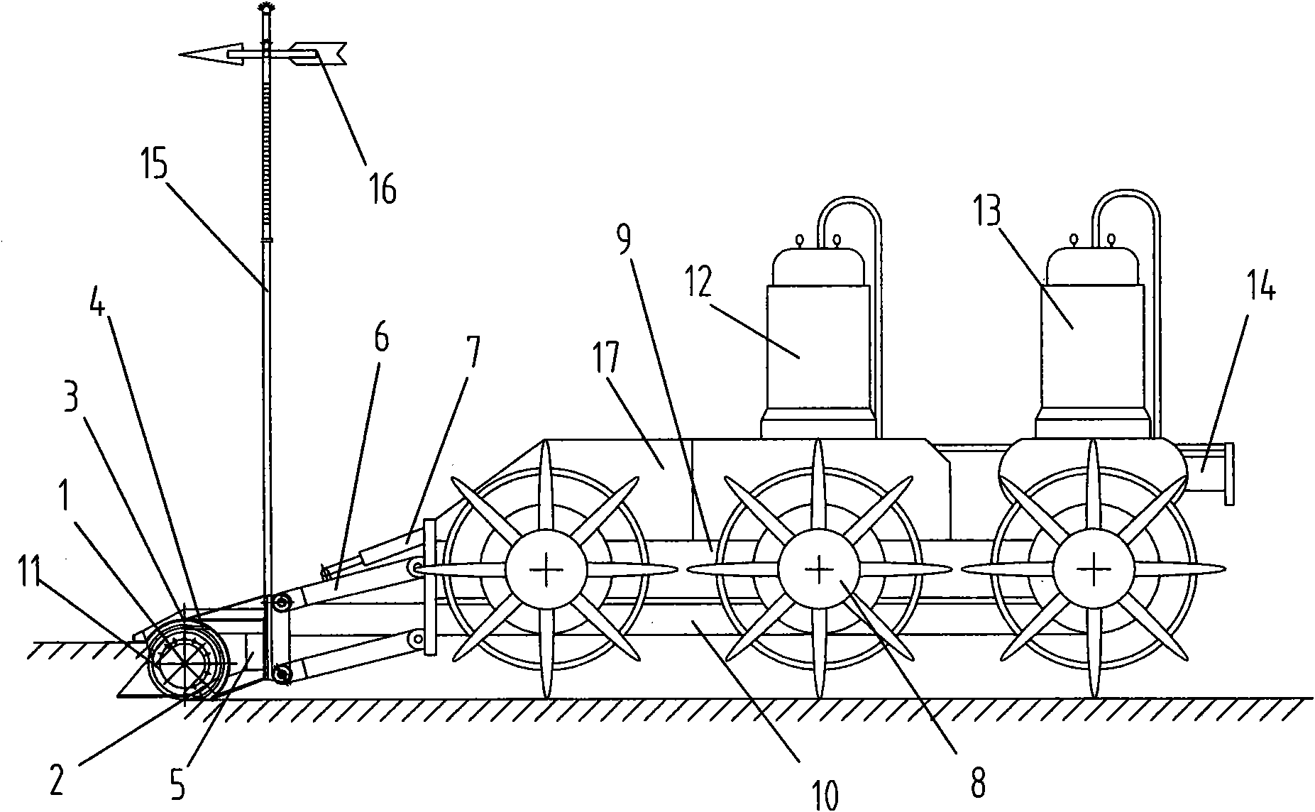 Underwater dredging machine