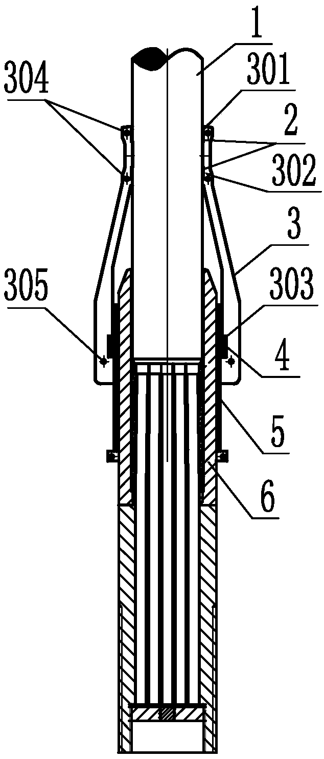 Waterproofing device suitable for thermal expansion and cold shrinkage of a PE sheath outside a stay cable