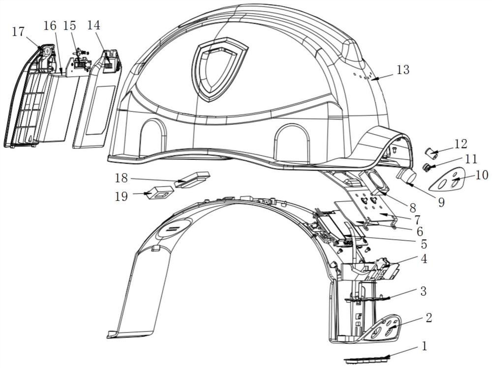 Electric power intelligent safety helmet convenient to monitor and manage