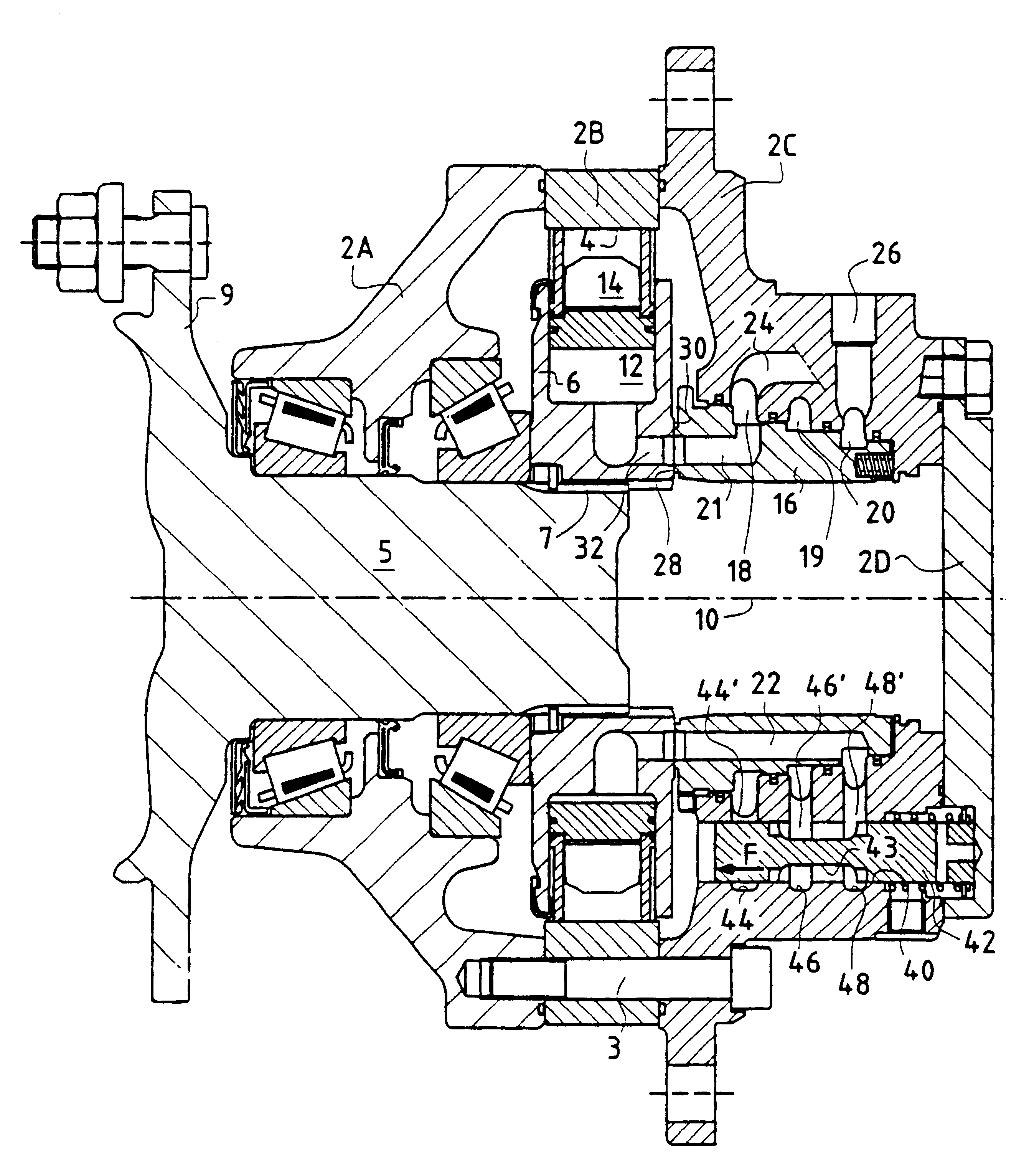 Hydraulic motor cylinder-capacity selector for avoiding jarring when switching from one cylinder capacity to another