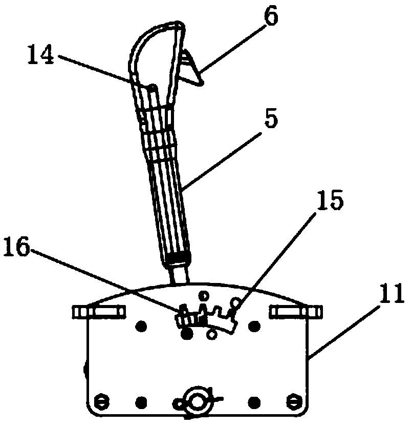 Manual transmission and automatic transmission integrated gear shifting device of driving simulator