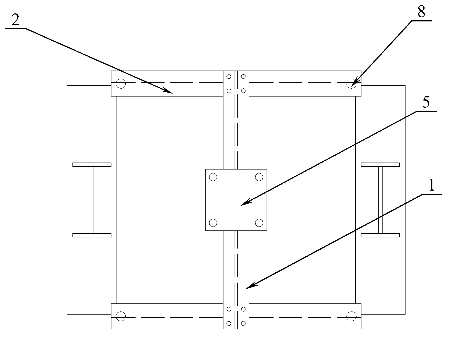 Loading device for template supporting systems