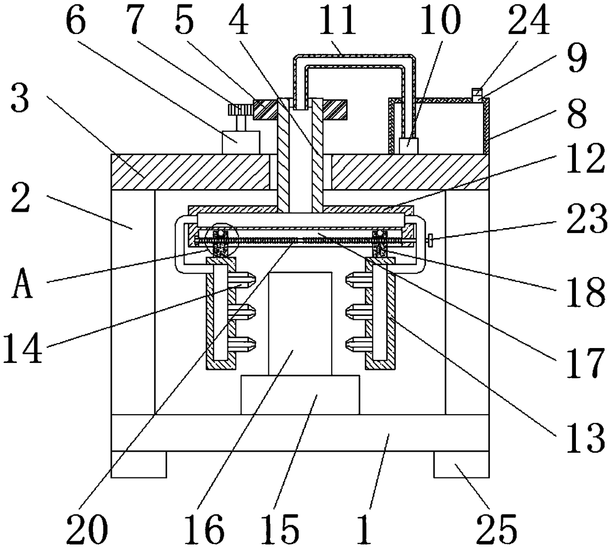 Cleaning device for aviation part machining