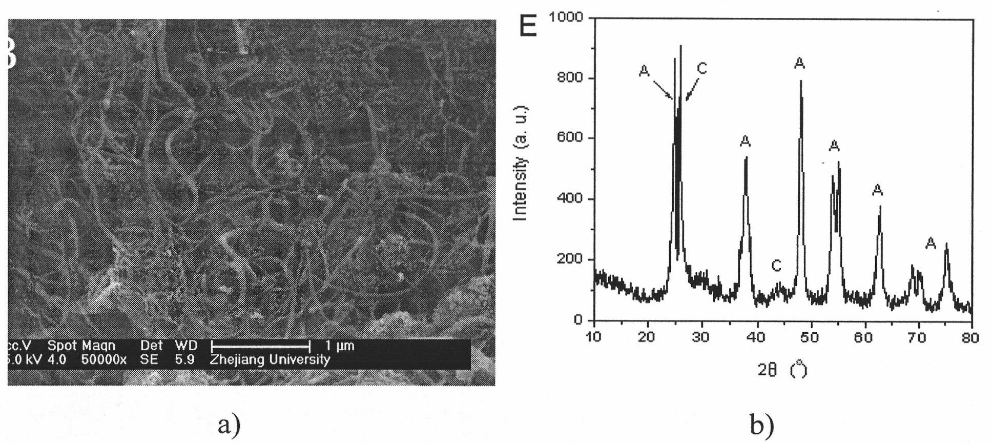 Pt-TiO2/CNTs catalyst and preparation method thereof