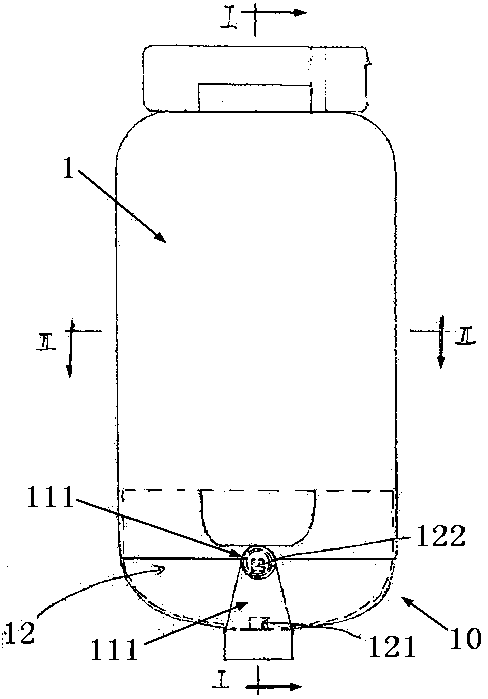 Squeezing-type liquid outlet bottle