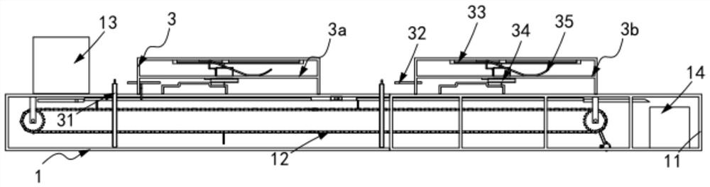 A continuous processing and production process of composite geotechnical drainage net