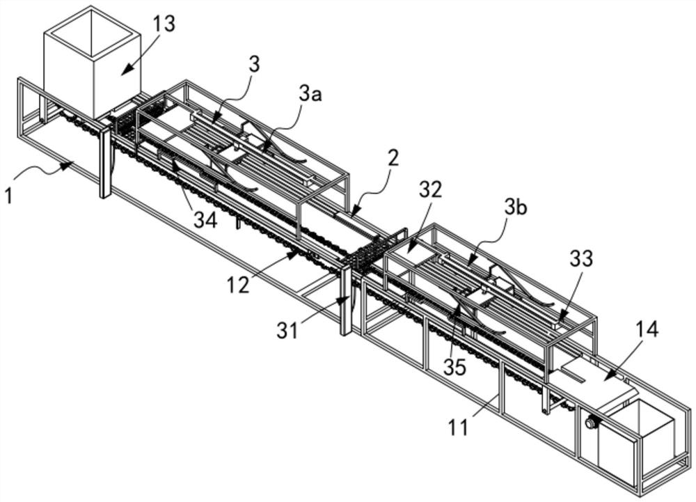 A continuous processing and production process of composite geotechnical drainage net