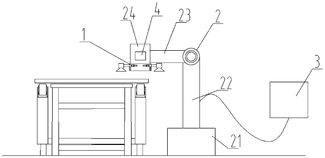 Glass grabbing device and grabbing method