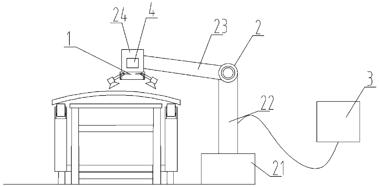 Glass grabbing device and grabbing method