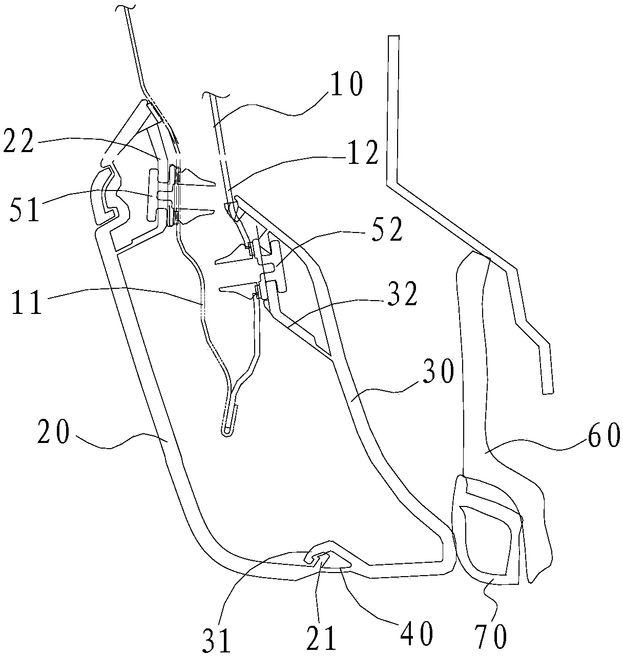 A car door side skirt installation structure