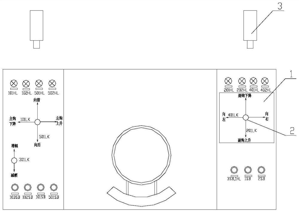 Automatic fault detection method for crane operating rod controller