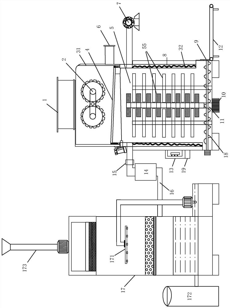 Device for repairing phosphorus-containing contaminated soil