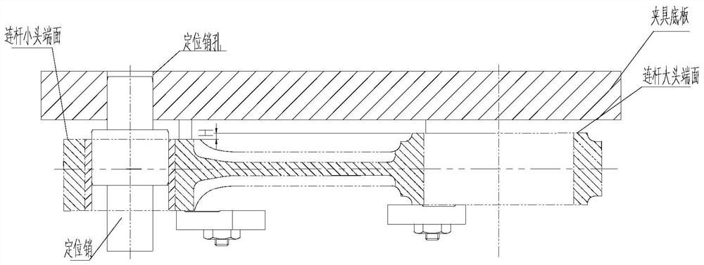 A processing positioning device and processing method for bushing holes at both ends of a connecting rod